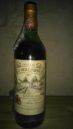 wijn - 1981 - Château La Mouliniere Bordeaux, Verzamelen, Wijnen, Ophalen of Verzenden