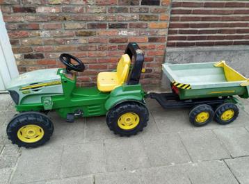 JOHN  DEERE speelgoed tractor + kipbak  beschikbaar voor biedingen