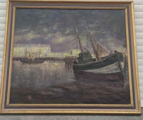 huile sur toile marine, Antiek en Kunst, Kunst | Schilderijen | Klassiek, Ophalen of Verzenden