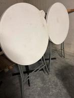 Twee partytafels, Huis en Inrichting, Ophalen, Kunststof, Gebruikt, Rond