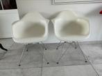 2 originele stoelen Vitra Eames, Huis en Inrichting, Stoelen, Ophalen, Twee, Wit, Zo goed als nieuw