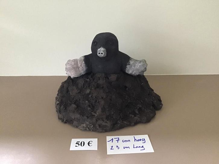 leuke mol in keramiek gemaakt, Antiek en Kunst, Kunst | Beelden en Houtsnijwerken, Ophalen of Verzenden