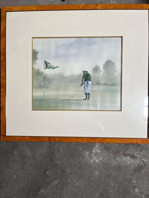 Cadre golfeur, Antiek en Kunst, Kunst | Schilderijen | Klassiek, Ophalen