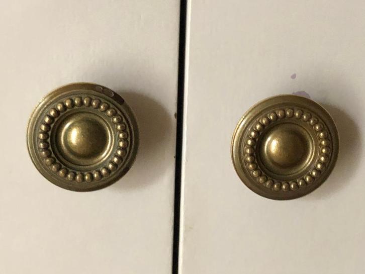 Kastdeurknop - Ladeknop - rond  - bronskleur - vintage stijl, Doe-het-zelf en Bouw, IJzerwaren en Bevestigingsmiddelen, Gebruikt