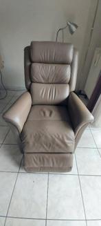 Fauteuil relax électrique en cuir, Maison & Meubles, Fauteuils, 75 à 100 cm, Enlèvement, Utilisé, Cuir