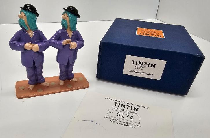 Dupondt Pyjamas - : 	HERGÉ : Moulinsart Plomb - 350 €, Collections, Personnages de BD, Comme neuf, Enlèvement