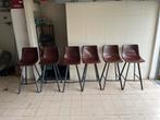 Tabourets de bar de 65 cm de hauteur d'assise. Six pièces, Maison & Meubles, Tabourets de bar, Avec repose-pieds, Comme neuf, Enlèvement