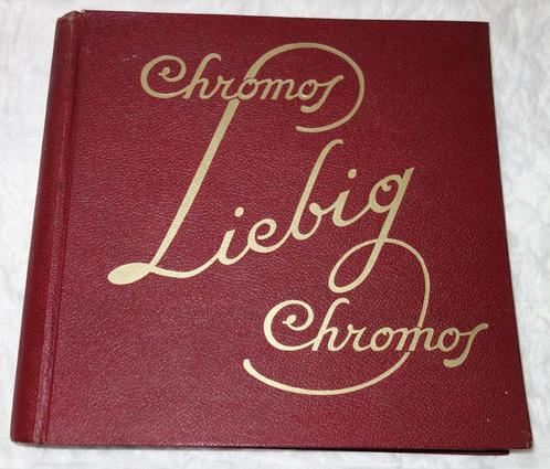 3 Liebig Albums met prenten (chromos)., Collections, Photos & Gravures, Utilisé, Gravure, Autres sujets/thèmes, 1940 à 1960, Enlèvement ou Envoi