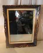 Beau miroir Artdeco ancien en bois - 44x34, Enlèvement ou Envoi, Rectangulaire