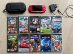 PSP Radiant Red met toebehoren en spellen, Consoles de jeu & Jeux vidéo, Consoles de jeu | Sony PSP, PSP 3000, Utilisé, Autres couleurs