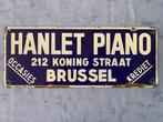 Zeldzame geëmailleerde plaat van Hanlet Piano Brussel, Ophalen of Verzenden, Gebruikt, Reclamebord