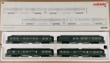 Coffret MARKLIN 43530 SNCB 4 voitures vertes parfait état 