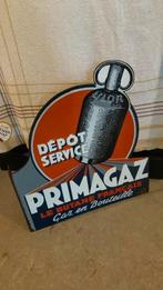 Emaille reclamepaneel depot service Primagaz, Ophalen of Verzenden, Zo goed als nieuw, Reclamebord