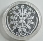 FDC Pces SAINT MARIN KM#411 "10000 LIRE SILVER UE" DE 1999 R, Timbres & Monnaies, Enlèvement ou Envoi, Autres pays, Série, Argent