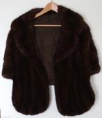 Vintage minkcape, jas of stola met zakken uit 1962, Kleding | Dames, Jassen | Winter, Maat 38/40 (M), Bruin, Sans marque, Ophalen of Verzenden