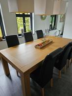 Complete eetkamer + verlichting, Huis en Inrichting, Ophalen, Gebruikt, Modern, 6 tot 8 stoelen