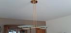 Hanglamp, hallogeenlamp 90 cm breed en in hoogte verstelbaar, Ophalen, Zo goed als nieuw, Glas, 75 cm of meer