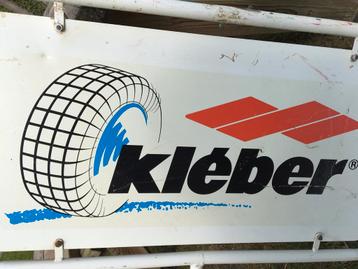 1970s Dubbelzijdig Metalen KLÉBER Reclamebord  beschikbaar voor biedingen