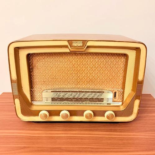 VINTAGE BUIZENRADIO ATLANTIC A52A PARIJS 1956 ZELDZAAM RADIO, Antiek en Kunst, Antiek | Tv's en Audio, Verzenden