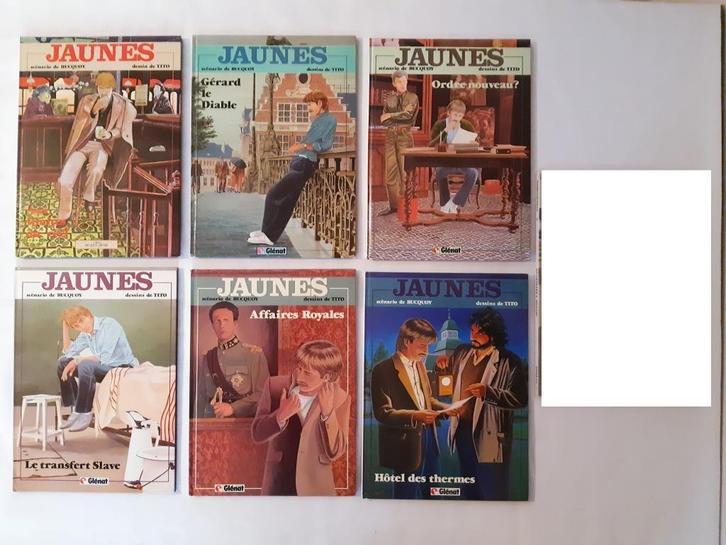 Lot van 6 strips Jaunes van Bucquoy & Tito, Glénat, Boeken, Stripverhalen, Gelezen, Complete serie of reeks, Verzenden