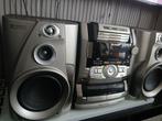 hifi met speakers sharp with subwoofers cd werk niet, Audio, Tv en Foto, Luidsprekerboxen, Gebruikt, 120 watt of meer, Front, Rear of Stereo speakers
