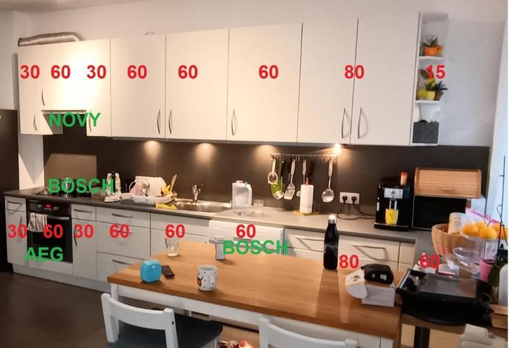 Keuken, Huis en Inrichting, Keuken | Complete keukens, Gebruikt, Hoekkeuken, Wit, Composiet, Ophalen