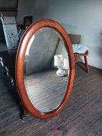 oude houten ovale spiegel, Antiek en Kunst, Antiek | Spiegels, 50 tot 100 cm, Minder dan 100 cm, Ophalen, Ovaal