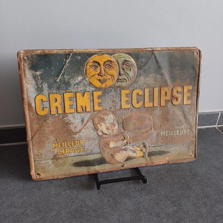 Lithografisch plaatwerk, gestempeld crèmekleurig Eclipse sch, Verzamelen, Merken en Reclamevoorwerpen, Gebruikt, Verpakking, Ophalen of Verzenden