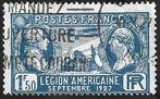 1 Postzegel Amerikaans legioen Frankrijk 1927, Postzegels en Munten, Ophalen of Verzenden, Gestempeld