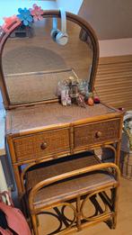 Coiffeuse en rotin, Maison & Meubles, Tables | Coiffeuses, Moins de 100 cm, 100 à 150 cm, Enlèvement, Utilisé