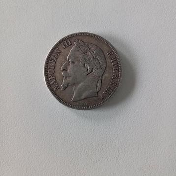 5 francs en argent Napoléon 3 France 1867