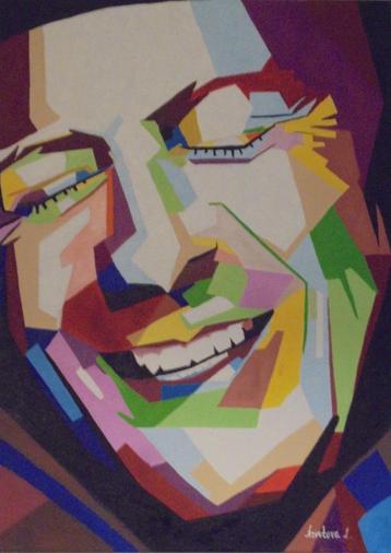 peinture à l'huile Bruce Willis pop art (50x70)
