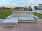 Canapé d'angle moderne en tissu gris + fonction sommeil, Quatre personnes ou plus, Comme neuf, Modern, Tissus
