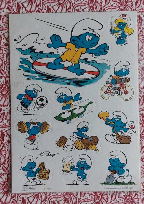 Bladstickers Smurfen Hachette Jeunesse 1983, Verzamelen, Stickers, Nieuw, Strip of Tekenfilm, Ophalen of Verzenden