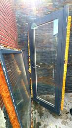 Aluminium deur + vliegenraam 223x83 cm dubbel glas, Ophalen, Gebruikt, 80 tot 100 cm, 215 cm of meer