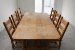Table de salle à manger style provençal 6 ch bois massif, Maison & Meubles, Enlèvement, Utilisé, 4 à 6 chaises