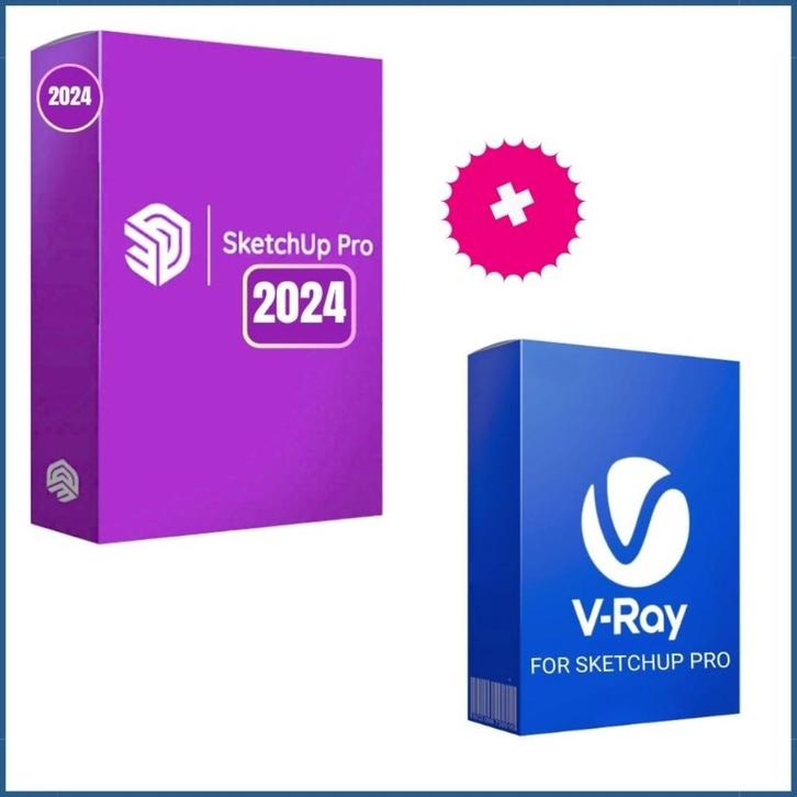 Sketchup Pro 2024  + V-Ray, Informatique & Logiciels, Logiciel d'Édition, Neuf, Windows, Enlèvement