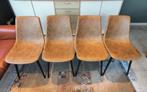 4 keuken stoelen, Huis en Inrichting, Stoelen, Ophalen, Bruin, Zo goed als nieuw, Vier