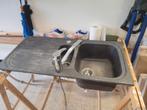 Évier de cuisine avec mitigeur, Maison & Meubles, Cuisine | Éléments de cuisine, Enlèvement, Utilisé, Gris