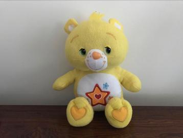 Retro care bears carebears troetelbeer geel star 30 cm, Verzamelen, Ophalen of Verzenden