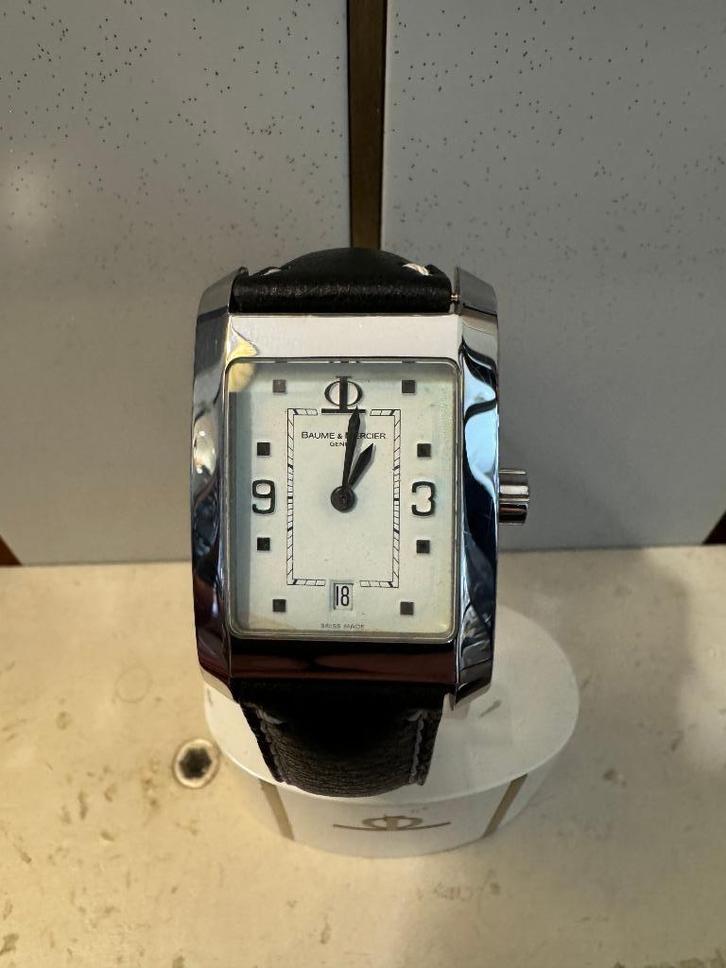 Nieuw horloge Baume et Mercier Hampton lederen band 65529, Handtassen en Accessoires, Overige Accessoires, Nieuw, Ophalen of Verzenden