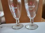 2 oude bierglazen, Ophalen of Verzenden