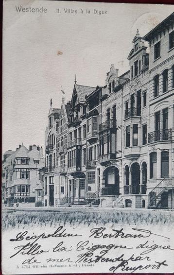 Carte postale WESTENDE LES VILLAS DIGUE ZEEDIJK TOP !, Enlèvement ou Envoi