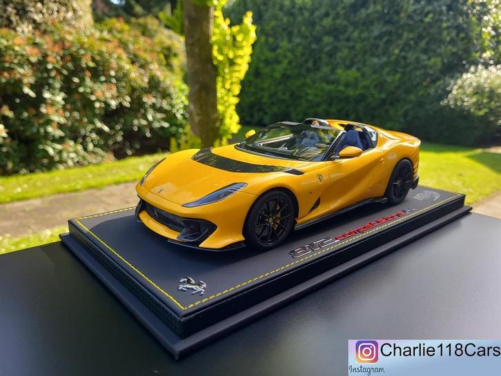 BBR 1/18 Ferrari 812 Competizone A Giallo Tristrato, Hobby en Vrije tijd, Modelauto's | 1:18, Nieuw, Auto, Ophalen of Verzenden