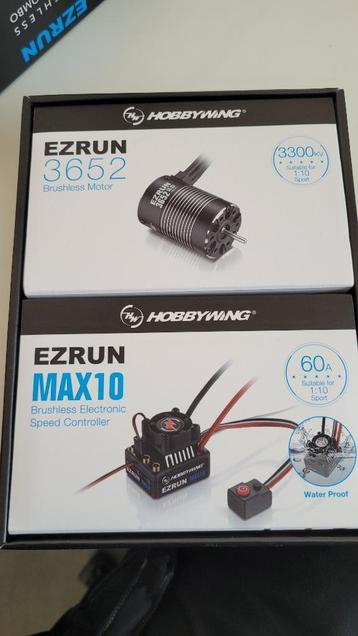 Hobbywing Ezrun Combo Max10 3652sl, 3300kv NIEUW beschikbaar voor biedingen