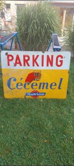 Cecemel geëmailleerde parkeerplaat, Ophalen, Gebruikt