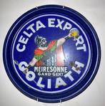 Emaille Celta Export Goliath Meiresonne bierplateau, Verzamelen, Verzenden