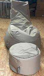 stevige zitzak met voetpoef, Ophalen, Stof, 100 tot 125 cm, Zo goed als nieuw