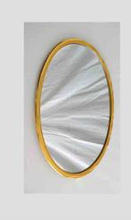 spiegel met messing kader ovaal, Antiek en Kunst, Ophalen, Ovaal, Minder dan 50 cm, Minder dan 100 cm