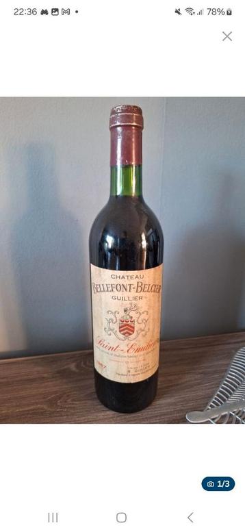 Une bouteille de vin château Bellefont- Belcier guillier est